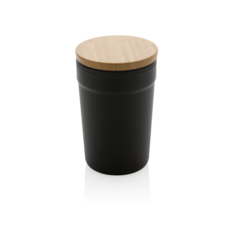 Load image into Gallery viewer, Wooden bamboo lid mug pack of 25 Black Custom Wood Designs __label: Multibuy green-wooden-bamboo-lid-mug-pack-of-25-53613160104279
