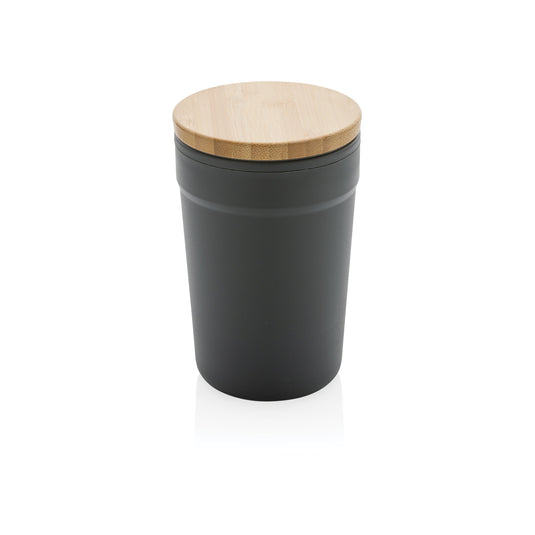 Wooden bamboo lid mug pack of 25 Grey Custom Wood Designs __label: Multibuy green-wooden-bamboo-lid-mug-pack-of-25-53613161644375