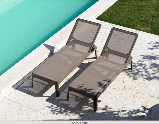 Plano Outdoor Sun Lounger by Nardi – Reclining Poolside Furniture-Sunlounger