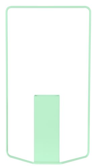 Load image into Gallery viewer, Green Fermob Itac rectangular vase, 62cm tall, with a sleek modern design and smooth surface.
