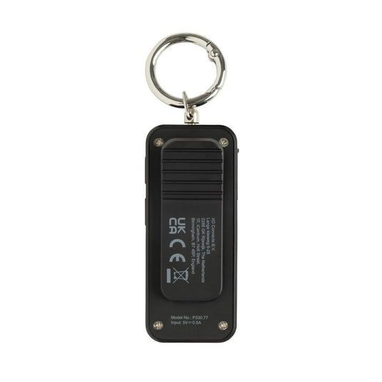 XD Collection GuardBuddy RCS personal alarm with USB-C recharging, compact safety device for car and personal security.