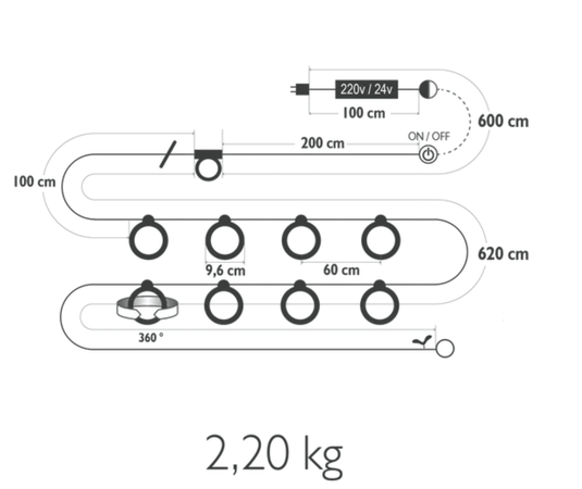 HOOPIK String Lights L1200 cm Outdoor Lighting - Custom Wood DesignsFermob HOOPIK string lights, 1200 cm outdoor lighting for restaurants and hotels, hanging in an outdoor setting.Fermob Lamp24575195794903CactusE & F France Germany