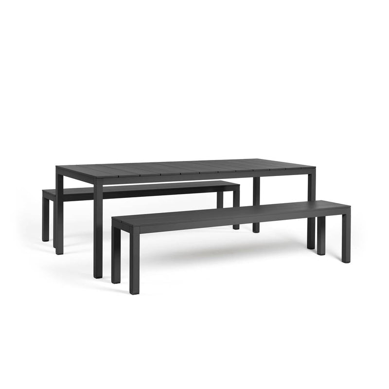 Load image into Gallery viewer, Nardi Aluminum Rio Table &amp; Bench Set Hospitality Furniture Nardi Outdoor hospitality-furniture-antracite-nardi-aluminum-rio-table-bench-set-53612823380311
