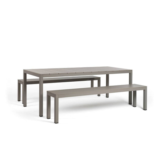 Nardi Aluminum Rio Table & Bench Set Hospitality Furniture Nardi Outdoor hospitality-furniture-antracite-nardi-aluminum-rio-table-bench-set-53612824035671