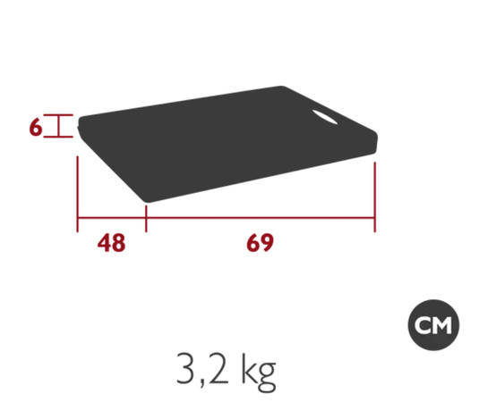 Fermob Ibiza serving tray made of solid teak wood, featuring a sleek rectangular design for serving and display.