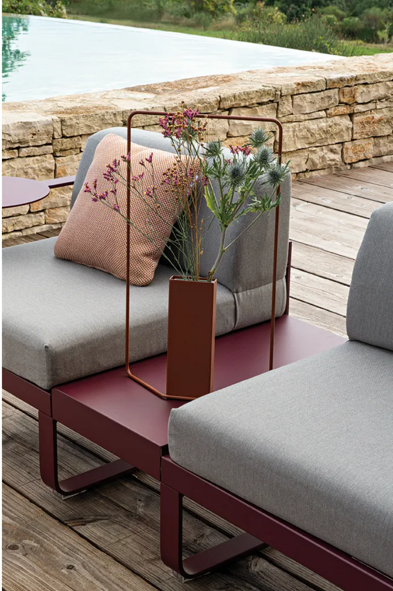 Load image into Gallery viewer, Fermob Itac rectangular vase, 62cm tall, with a sleek modern design and smooth surface, perfect for contemporary floral displays.
