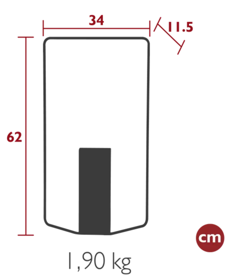 Load image into Gallery viewer, Fermob Itac rectangular vase, 62cm tall, showcasing modern design and smooth finish, ideal for tabletop or decorative display
