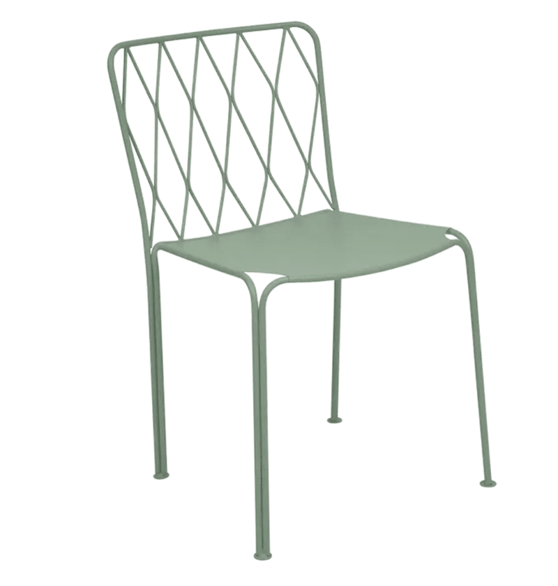 Load image into Gallery viewer, Kintbury Chair Stackable Outdoor Metal Chair - Custom Wood DesignsStackable Fermob outdoor metal chair with modern design, white finish, suitable for patio or restaurant outdoor furniture.Outdoor Metal Chair Fermob24575204689047Cactus
