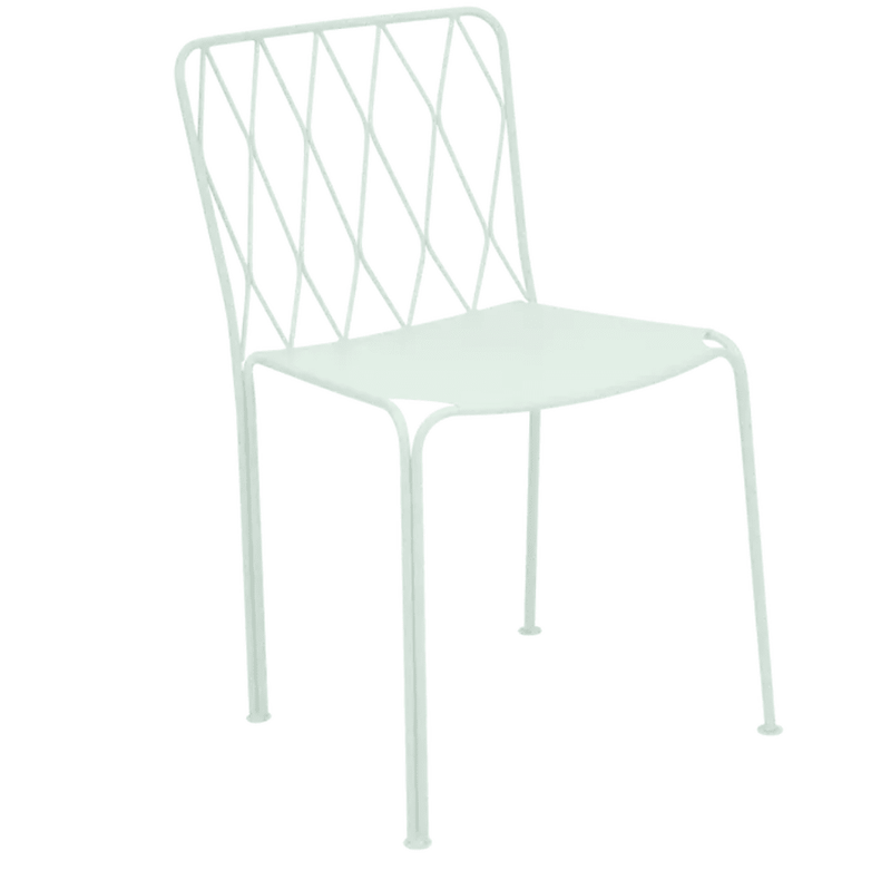 Load image into Gallery viewer, Kintbury Chair Stackable Outdoor Metal Chair - Custom Wood DesignsIce Mint Fermob Kintbury stackable outdoor metal chair with a sleek design, ideal for patio or restaurant outdoor furniture.Outdoor Metal Chair Fermob24575203661367Ice Mint
