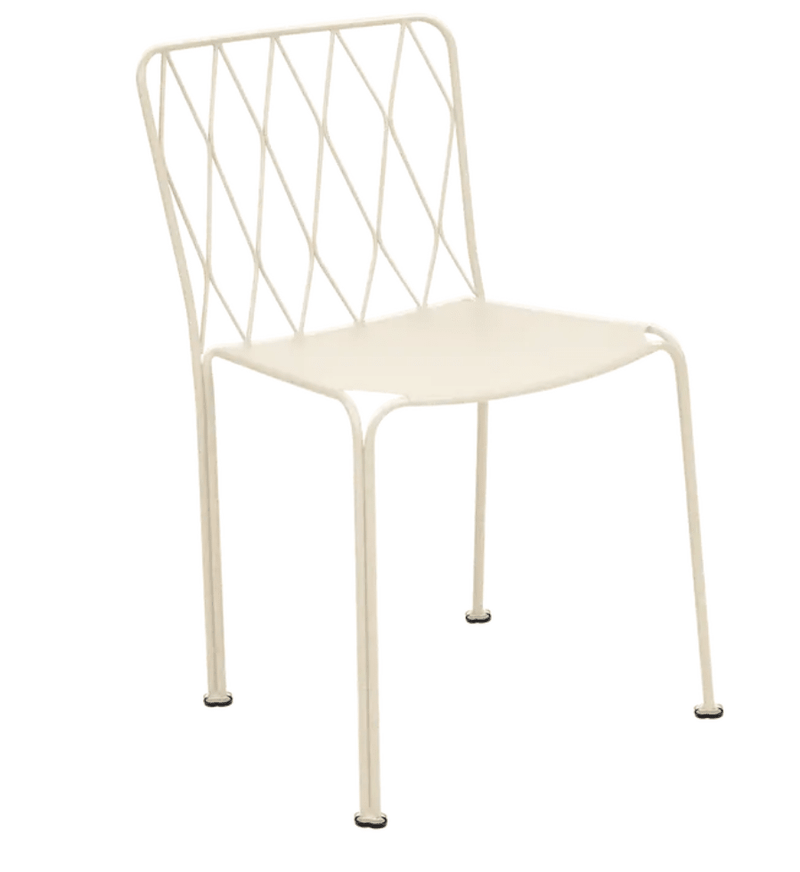 Load image into Gallery viewer, Kintbury Chair Stackable Outdoor Metal Chair - Custom Wood DesignsStackable Fermob outdoor metal chair in Latte Beige, designed for patio or restaurant outdoor furniture, showcasing a sleek metal design.Outdoor Metal Chair Fermob24575203495831Latte Beige

