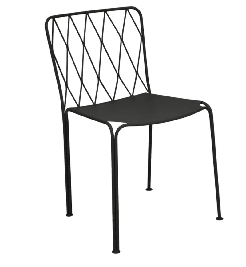 Load image into Gallery viewer, Kintbury Chair Stackable Outdoor Metal Chair - Custom Wood DesignsFermob Kintbury stackable outdoor metal chair in liquorice white, designed for garden or patio seating, with a sleek metal frame.Outdoor Metal Chair Fermob24575203363063Liquorice
