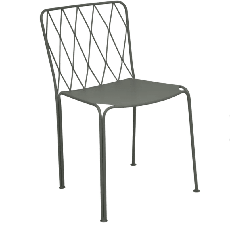 Load image into Gallery viewer, Kintbury Chair Stackable Outdoor Metal Chair - Custom Wood DesignsFermob Kintbury stackable outdoor metal chair in white, ideal for patio or restaurant outdoor furniture.Outdoor Metal Chair Fermob24575202766455Rosemary
