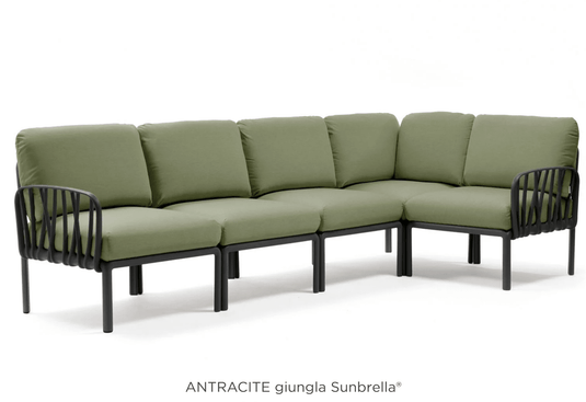 Komodo 5 Modular Outdoor Sofa - Custom Wood DesignsAntracite Komodo 5 Modular Outdoor Sofa by Nardi, made of durable outdoor material, designed for patio and hotel outdoor spaces.Komodo Nardi Outdoor Sofa24575202405943Antracite Gigula