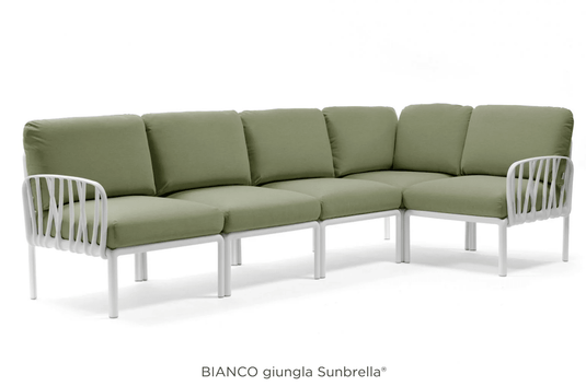 Komodo 5 Modular Outdoor Sofa - Custom Wood DesignsKomodo 5 Modular Outdoor Sofa by Custom Wood Designs, white Nardi patio outdoor sofa with multiple sections on a patio setting.Komodo Nardi Outdoor Sofa24575201643799Bianco Gigula