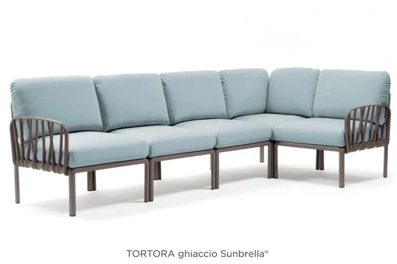 Load image into Gallery viewer, Komodo 5 Modular Outdoor Sofa - Custom Wood DesignsKomodo 5 Modular Outdoor Sofa by Custom Wood Designs, tortora ghiaccio color, outdoor patio furniture with modular design.Komodo Nardi Outdoor Sofa24575200914423Tortora Ghiaccio
