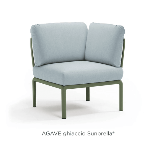 Komodo Corner Module Outdoor Sofa - Custom Wood DesignsNardi Komodo Corner Module outdoor sofa with Agave Ghiaccio Sunbrella fabric, modular design, suitable for outdoor patio seating.Nardi Sofa Outddor Corner24575207081783Agave Ghiaccio