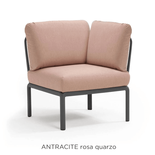 Komodo Corner Module Outdoor Sofa - Custom Wood DesignsNardi Komodo Corner Module outdoor sofa with anthracite and rosa quarzo Sunbrella fabric, modular patio seating for outdoor spacesNardi Sofa Outddor Corner24575205921335Antracite Rosa Quarzo