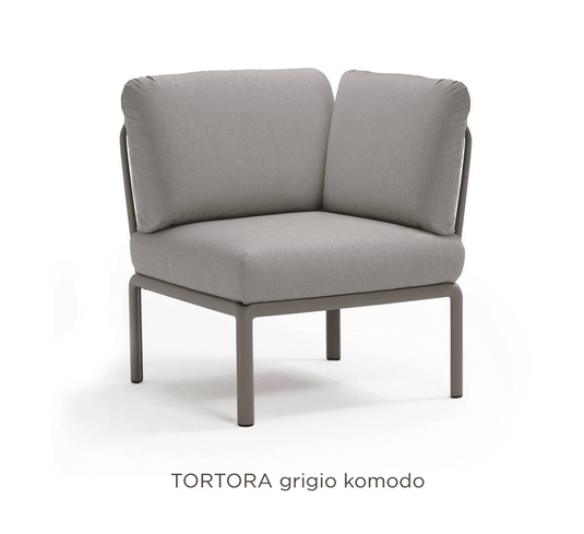 Komodo Corner Module Outdoor Sofa - Custom Wood DesignsNardi Komodo outdoor corner sofa module with sunbrella fabric in tortora gray, designed for stylish outdoor lounging.Nardi Sofa Outddor Corner24575204728119Tortora Grigio