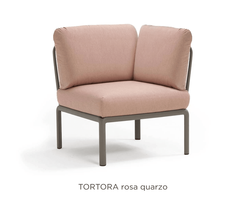 Load image into Gallery viewer, Komodo Corner Module Outdoor Sofa - Custom Wood DesignsNardi Komodo Corner Outdoor Sofa in Tortora Rosa Quarzo Sunbrella fabric, modular outdoor corner sofa for garden or patio.Nardi Sofa Outddor Corner24575204695351Tortora Rosa Quarzo
