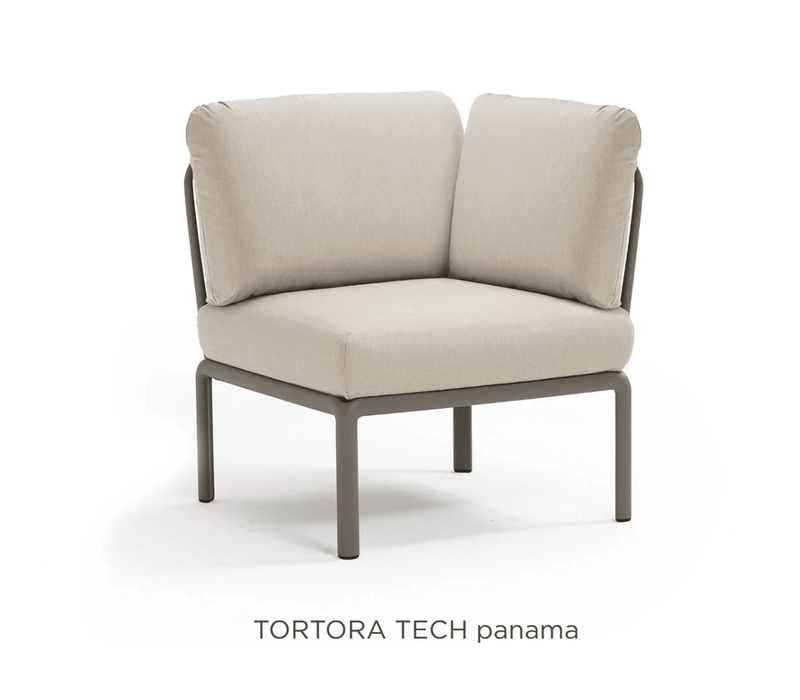 Load image into Gallery viewer, Komodo Corner Module Outdoor Sofa - Custom Wood DesignsNardi Komodo Corner Module outdoor sofa with Tortora Sunbrella fabric, designed for modular outdoor living and relaxation.Nardi Sofa Outddor Corner24575204562583Tortora Tech
