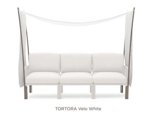 Komodo Ombra 3 Sunshade - Custom Wood DesignsNardi Komodo Ombra 3 sunshade accessory attached to a sofa, featuring white fabric and sleek design for outdoor shade and comfort.Komodo Accesories Sofa Nardi24575207873559White Velo