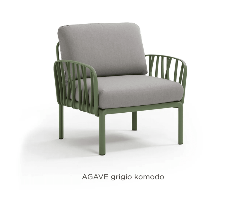 Load image into Gallery viewer, Komodo Poltrona Modular Outdoor Armchair for Sofa - Custom Wood DesignsNardi Komodo modular outdoor armchair by Custom Wood Designs with sunbrella fabric in agave grogio color, part of outdoor sofa collectionNardi Outdoor Sofa Poltrona24575216829879Agave Grigio Sunbrella
