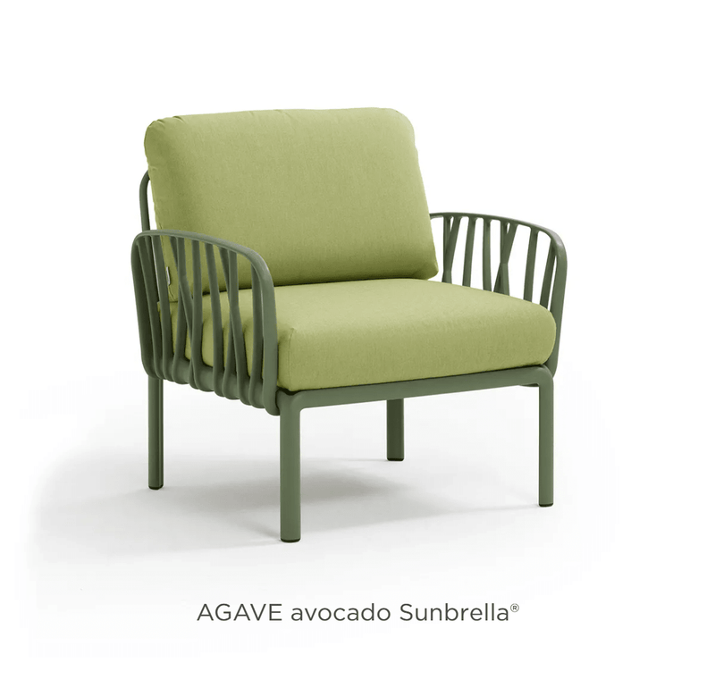 Load image into Gallery viewer, Komodo Poltrona Modular Outdoor Armchair for Sofa - Custom Wood DesignsNardi Komodo outdoor modular armchair by Custom Wood Designs with sunbrella fabric in agave avocado color.Nardi Outdoor Sofa Poltrona24575216962647Agave Avocado
