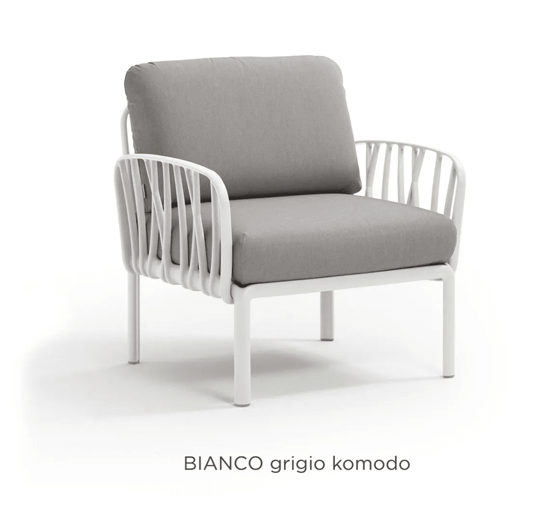Load image into Gallery viewer, Komodo Poltrona Modular Outdoor Armchair for Sofa - Custom Wood DesignsNardi Komodo modular outdoor armchair by Custom Wood Designs, featuring a sleek Biancogrigio finish for outdoor sofa seating.Nardi Outdoor Sofa Poltrona24575214871767Bianco Grigio
