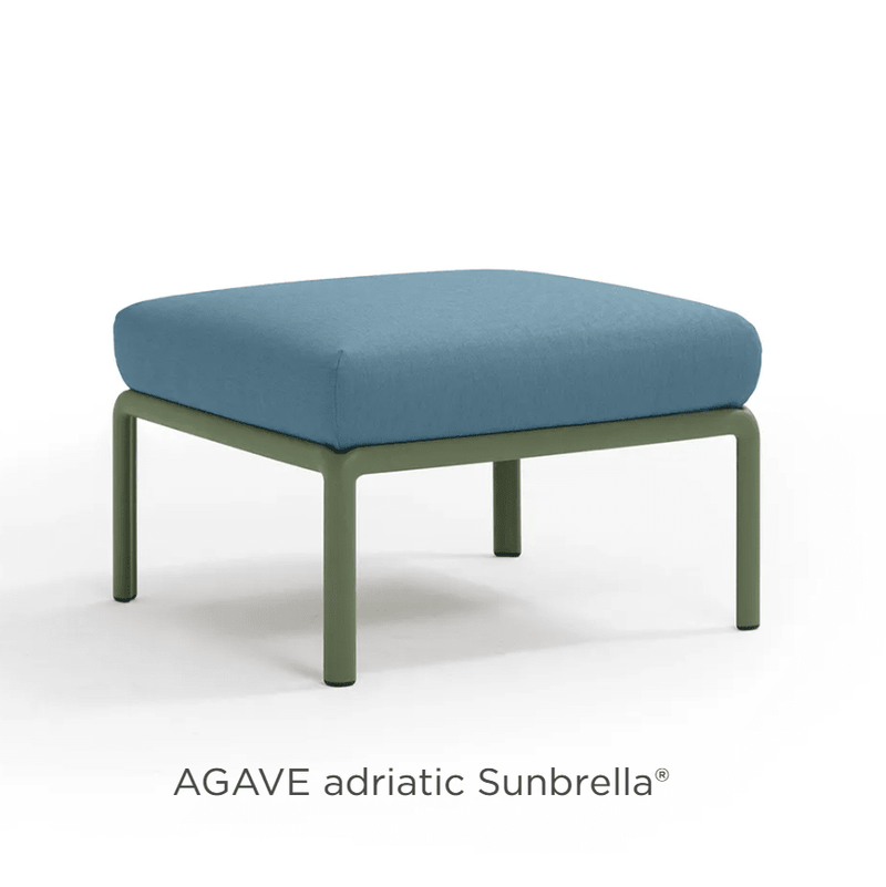 Load image into Gallery viewer, Nardi Komodo Pouf from the Agave Adriatic Komodo outdoor sofa section, showing a stylish, modular seating piece in natural outdoor setting.
