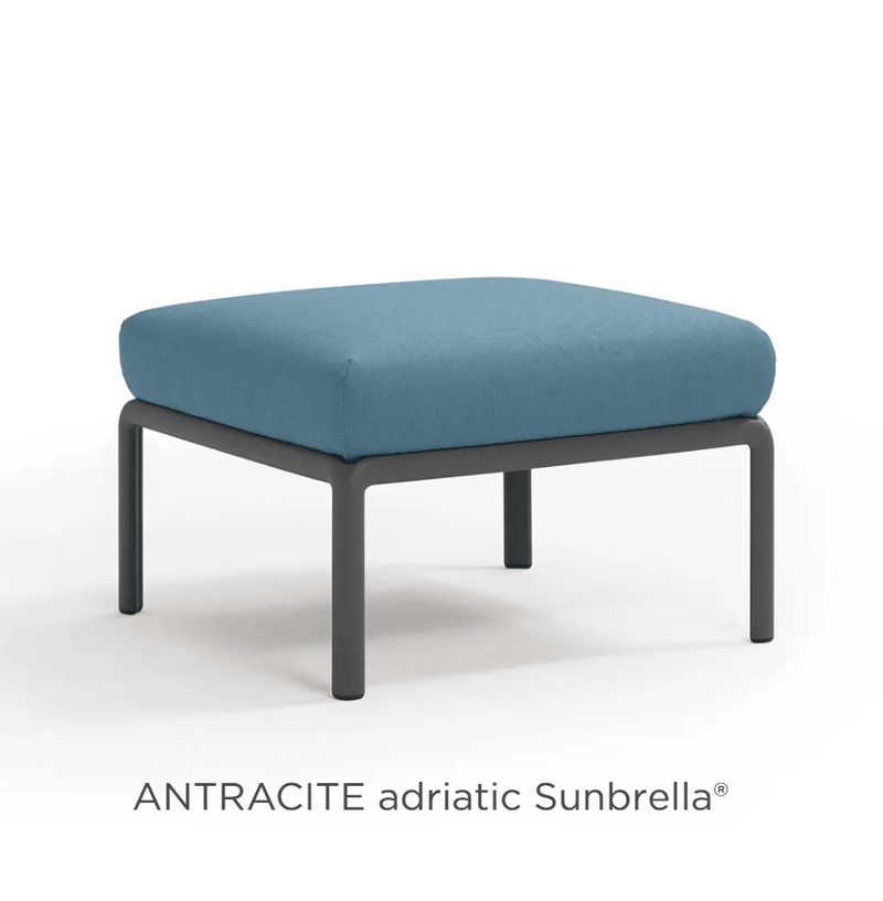 Load image into Gallery viewer, Nardi Komodo Pouf from the Nardi Outdoor Sofa Komodo Section in antracite color, showcasing modular seating for outdoor spaces.
