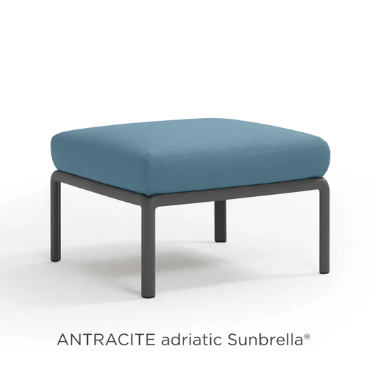 Nardi Komodo Pouf from the Nardi Outdoor Sofa Komodo Section in antracite color, showcasing modular seating for outdoor spaces.