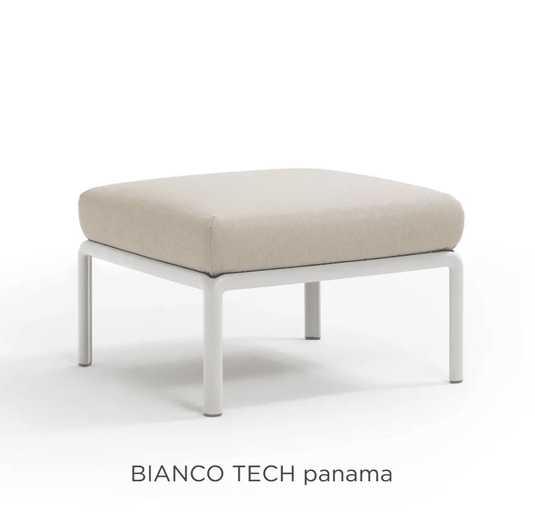 Nardi Komodo Pouf from the Nardi Outdoor Sofa Komodo Section, showing a stylish beige fabric cushion for modular outdoor seating.