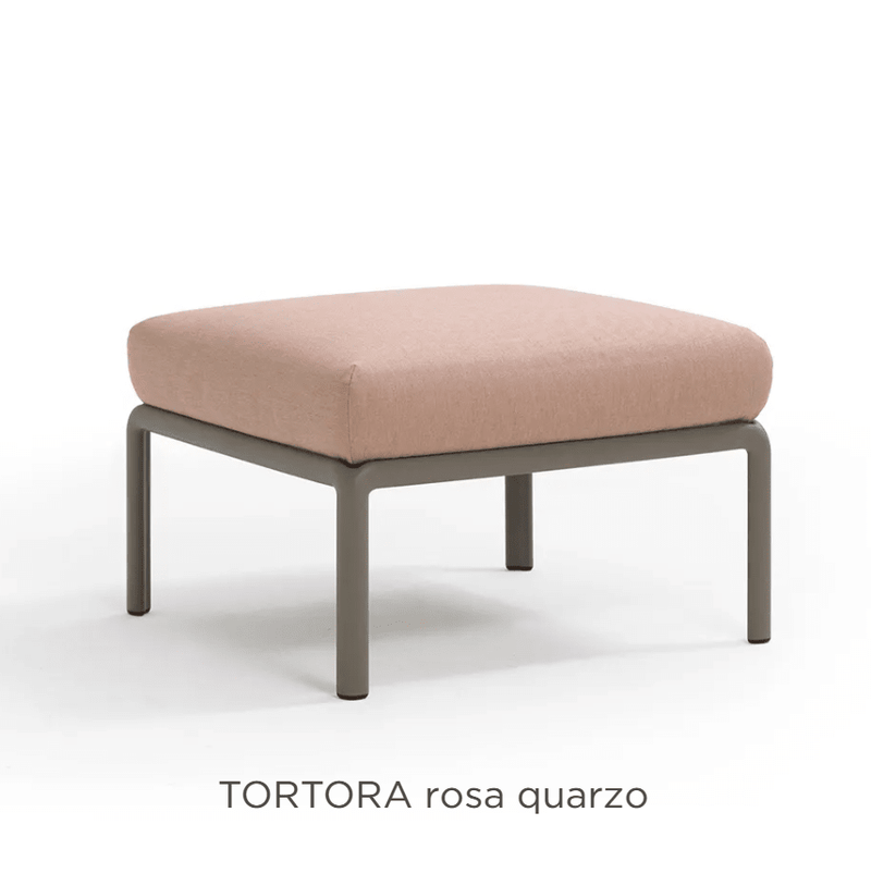 Load image into Gallery viewer, Nardi Komodo Pouf in tortora rosa quarzo, part of the Nardi outdoor sofa Komodo section, showing a stylish modular seating piece.
