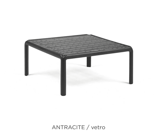 Komodo Tavolino Vetro Glass Outdoor Table - Custom Wood DesignsNardi Komodo Tavolino Vetro glass outdoor table with antracite finish, designed for patio use and stylish outdoor settings.Outdoor Nardi Table Komodo24575200889047Antracite