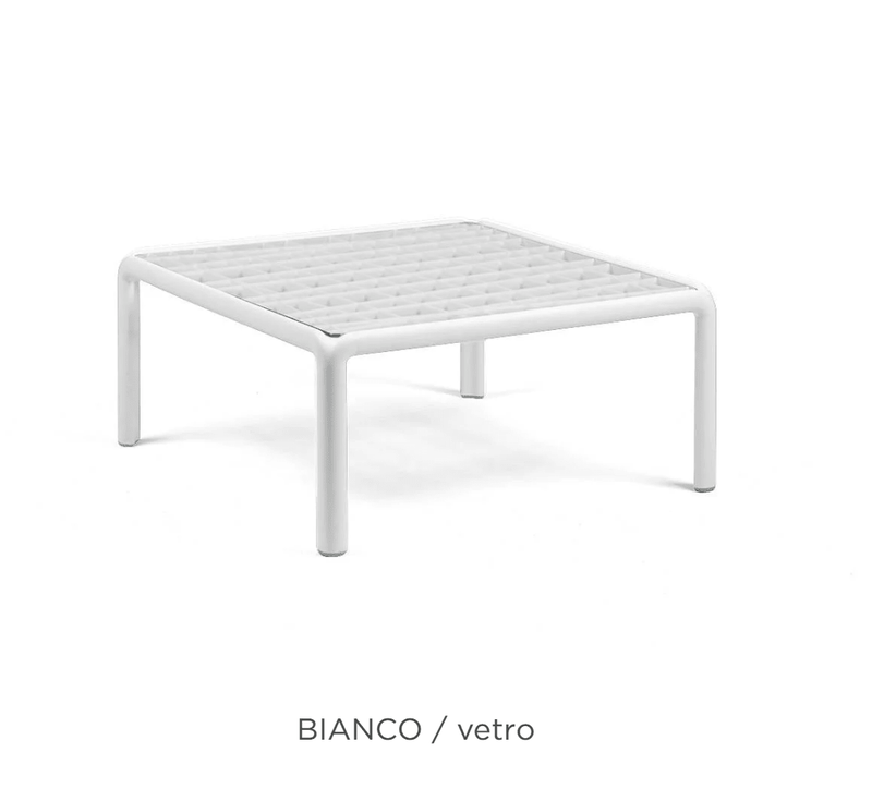 Load image into Gallery viewer, Komodo Tavolino Vetro Glass Outdoor Table - Custom Wood DesignsNardi Komodo Tavolino Vetro glass outdoor table with sleek design, suitable for patio and garden spaces.Outdoor Nardi Table Komodo24575200756279Bianco
