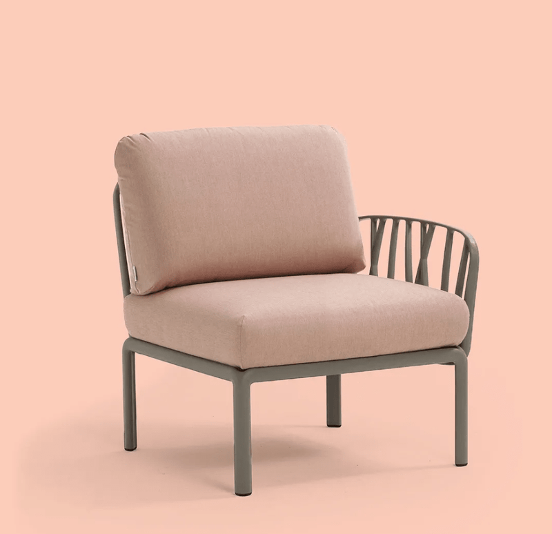 Load image into Gallery viewer, Komodo Terminal Module Outdoor Sofa - Custom Wood DesignsNardi Komodo outdoor sofa module with gray cushions and sleek design, perfect for stylish outdoor lounging.Nardi Outdoor Sofa Komodo24575208274103Bianco Tech

