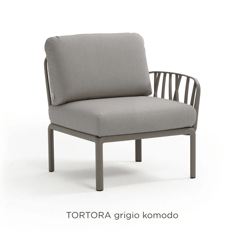 Load image into Gallery viewer, Komodo Terminal Module Outdoor Sofa - Custom Wood DesignsNardi Komodo Terminal Module outdoor sofa in Tortora Grigio Sunbrella fabric, featuring a modern modular design for outdoor lounging.Nardi Outdoor Sofa Komodo24575207677495Tortora Grigio
