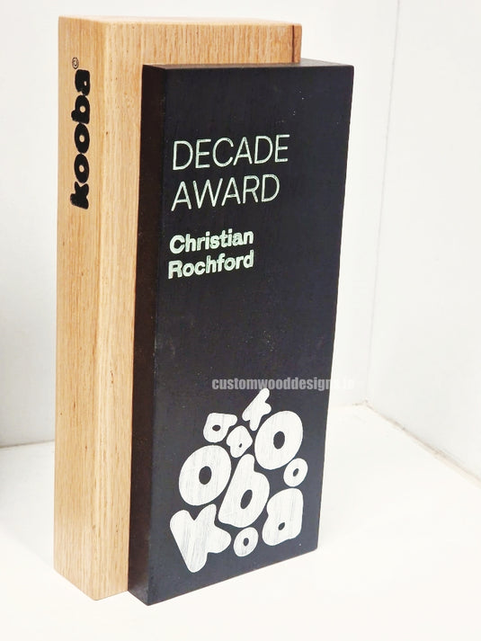 kooba awards wooden block awards