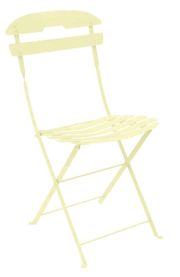 Load image into Gallery viewer, Fermob LA MÔME Chai folding chair in vibrant red, lightweight and foldable for patio or outdoor seating.
