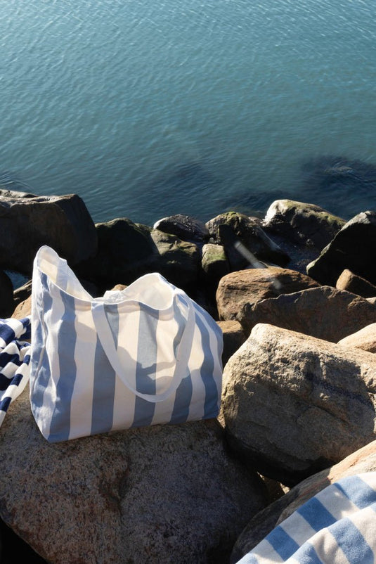 Lagoa GRS beach bag - Custom Wood DesignsVinga Lagoa GRS beach bag with woven design, large main compartment, and sturdy handles for travel and beach outings.Bags & TravelV7620615Recycled cotton,Recycled polyesterlight blue