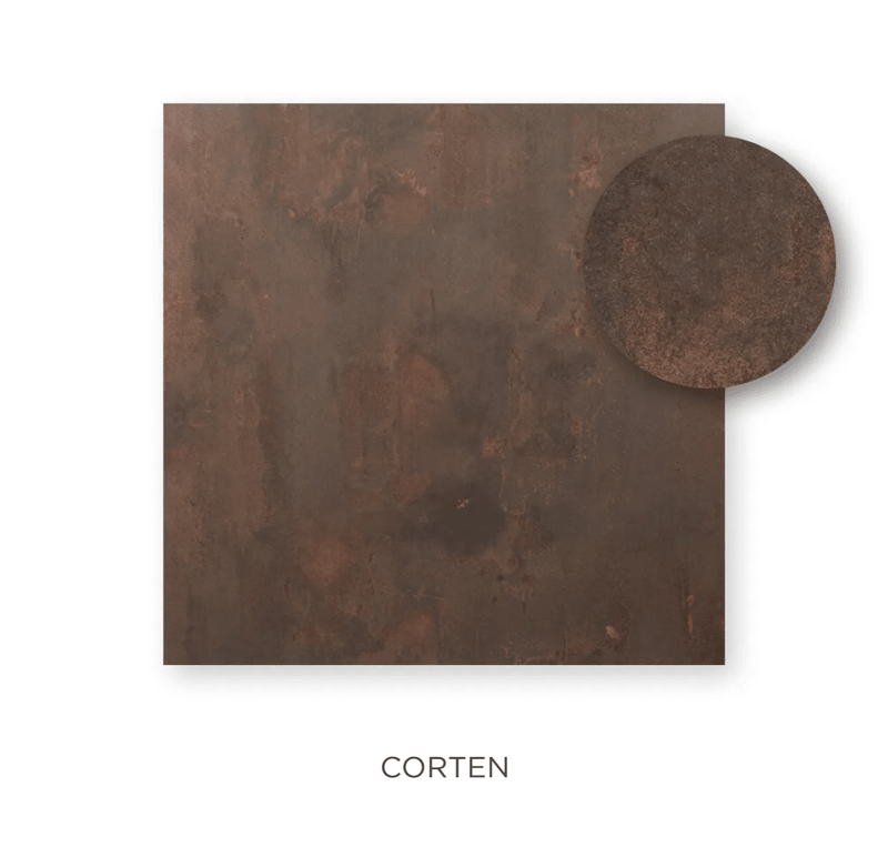 Load image into Gallery viewer, Laminate Table Tops 60x60–100x 100 - Custom Wood DesignsSquare Corten laminate table top by Custom Wood Designs, suitable for outdoor restaurant use, 60x60 to 100x100 cm.Table Top Nardi24575211081463Corten60x60cm
