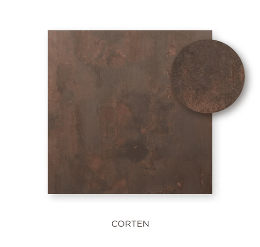 Laminate Table Tops 60x60–100x 100 - Custom Wood DesignsSquare Corten laminate table top by Custom Wood Designs, suitable for outdoor restaurant use, 60x60 to 100x100 cm.Table Top Nardi24575211081463Corten60x60cm