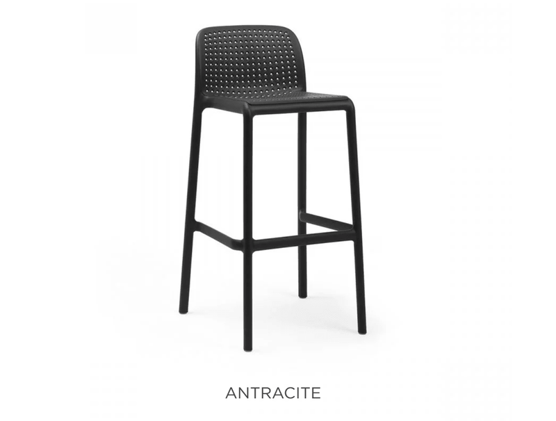 Load image into Gallery viewer, Lido Bar Stool by Nardi - Custom Wood DesignsAntracite Nardi Lido outdoor high stackable bar stool with a sleek design, suitable for modern outdoor seating.Nardi High Stool Stackable24575205380599Antracite
