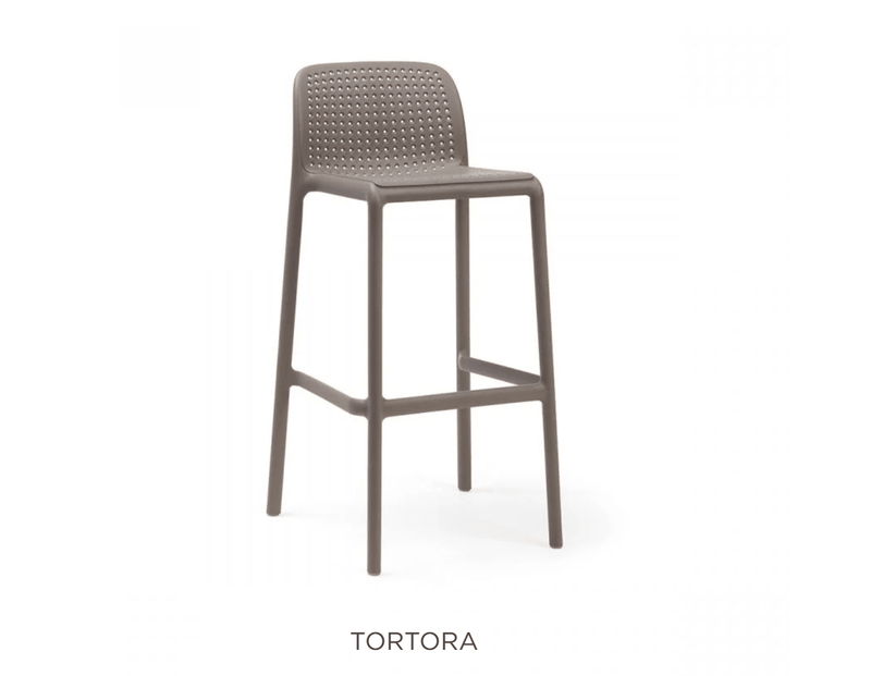 Load image into Gallery viewer, Lido Bar Stool by Nardi - Custom Wood DesignsNardi Lido outdoor high stackable bar stool in tortora color, designed for outdoor use, with a sleek modern style.Nardi High Stool Stackable24575205247831Tortora

