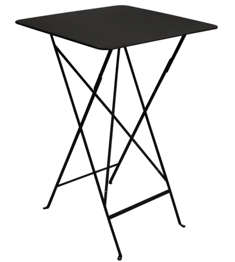 Load image into Gallery viewer, Fermob Bistro high table, 71x71 cm, black metal foldable bar table for outdoor hospitality use, suitable for contract settings.
