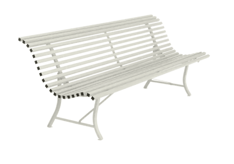 Load image into Gallery viewer, Louisiane 200cm Outdoor Bench 4 Seater - Custom Wood DesignsFermob Louisiane 200cm outdoor folding bench in clay grey, 4-seater garden metal outdoor furniture for seating.Folding Bench Fermob5018.0Clay Grey
