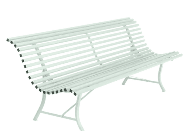 Load image into Gallery viewer, Louisiane 200cm Outdoor Bench 4 Seater - Custom Wood DesignsIce mint Louisiane outdoor folding bench by Fermob, 200cm, 4-seater metal garden bench for outdoor seating.Folding Bench Fermob5013.0Ice Mint
