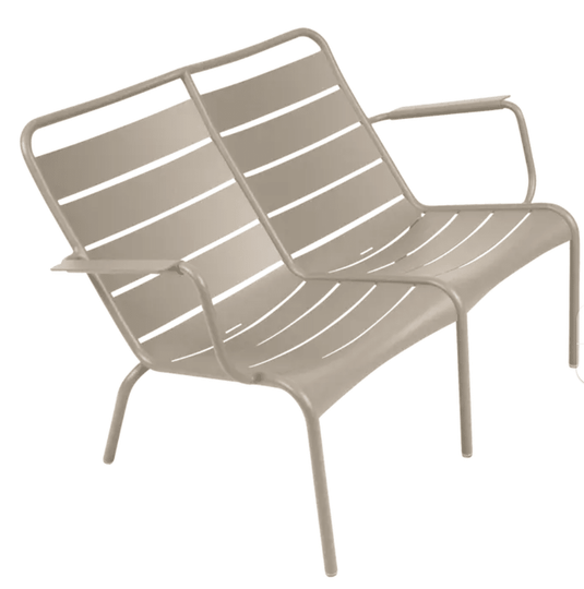 Nutmeg Luxembourg Duo Low Armchair by Fermob, part of Fermb Kids Corner Contract Bench collection, with a stylish low armchair design.