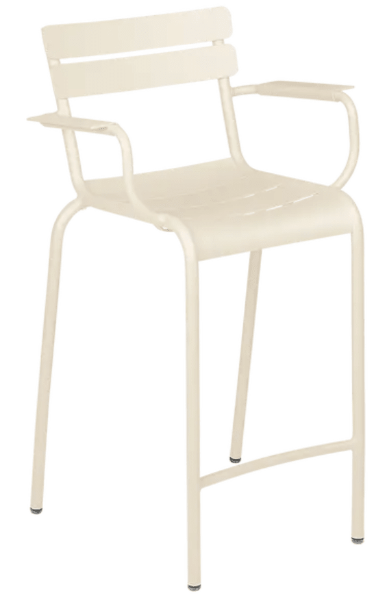 Load image into Gallery viewer, Luxembourg high bar armchair by Fermob with a sleek design and wooden legs, ideal for modern indoor or outdoor seating.
