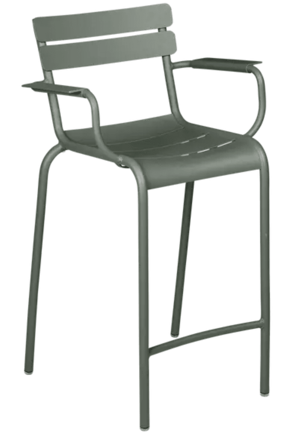 Load image into Gallery viewer, Luxembourg high bar armchair by Fermob, featuring a sleek design with a high back and modern style, suitable for indoor or outdoor use.

